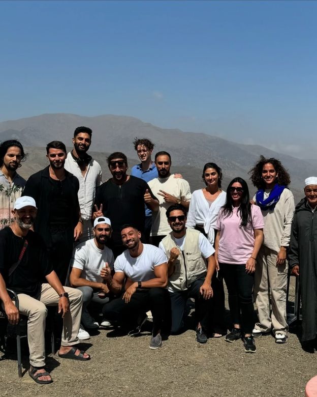The group in the Atlas mountains